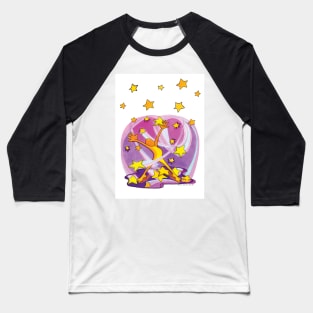 Pink Star Gazer by Julie Ann Stricklin Baseball T-Shirt